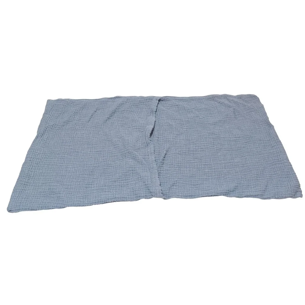 Parachute Cloud Cotton King Pillow Shams Set 2 Sky Blue Organic Gauze Luxury
